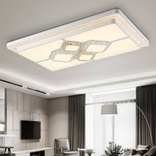 Through the middle, there are hanging 96 crystal ball configurations. White Square Rectangle Flush Lamp Modern Metal Led Bedroom Flush Ceiling Light With Crystal Accents Beautifulhalo Com