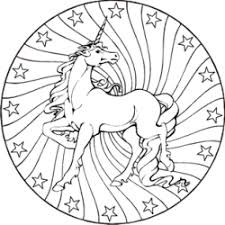 Mandala Einhorn Kinder Mandalas Fantasy Horses Mandalas