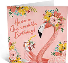 Happy birthday cards for her. Amazon Com Central 23 Cute Birthday Card Gincredible Flamingo Happy Birthday Cards For Her Mom Wife Sister Friend Girlfriend Comes With Fun Stickers Office Products