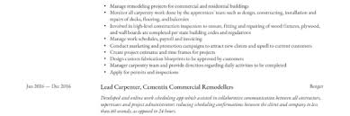 carpenter resume & writing guide +12