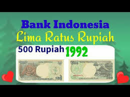 Ringgit malaysia merupakan mata wang dalam malaysia (saya, mys). Bank Note Of Indonesia Lima Ratus Rupiah 500 1992 Youtube