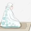 Mewarnai gambar mewarnai gambar sketsa kartun anak muslim. 1