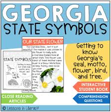 The cherokee rose (rosa laevigata) is the official state flower of the state while the azalea is the state wildflower. Georgia Symbols By Lessons In Literacy Teachers Pay Teachers