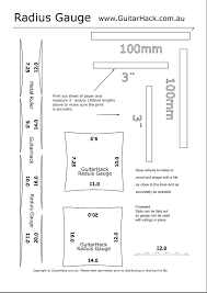 Printable Radius Gauge For Guitar And Bass Free Download