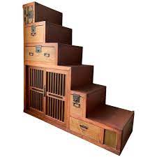 Japanese Kaidan Tansu Or Staircase Tansu Meiji Tiny House Stairs Furniture Design Living Room Japanese Furniture