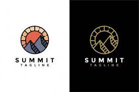 Abstract Mountain Summit Logo Template Summit Logo Logo Templates Circle Logo Design
