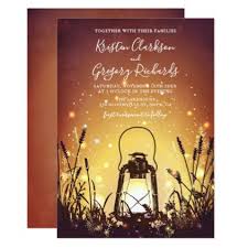 Vintage Rustic Lantern And Fireflies Wedding Invitation Zazzle Com In 2021 Firefly Wedding Rustic Lanterns Country Style Wedding Invitations