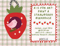 A is for Art: Paint a Strawberry Birdhouse