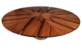50 000 For Fletcher Capstan Table Automatically Expands From A Small Size To A Larger One Expandable Round Dining Table Expanding Round Table Round Dining Table
