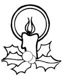 Christmas Candles Coloring Pages