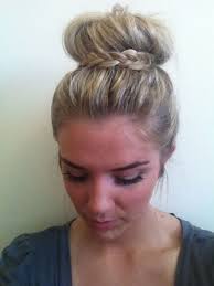 Braided ballerina bun.