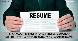 Check spelling or type a new query. Percayalah 10 Skill Ini Dalam Resume Buatkan Majikan Teruja Dengan Anda Esok Lapor Kerja Ya
