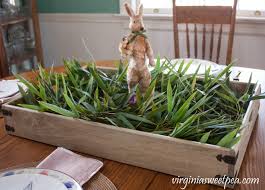 Basic materials for making a paper plate easter bunny. Farmhouse Style Easter Centerpiece And Table Sweet Pea