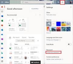How to Change my password for Microsoft Office/Office 365