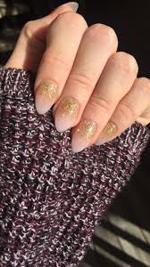 The best ones are gathered here! Short Ombre Acrylic Nails With Glitter Nail And Manicure Trends
