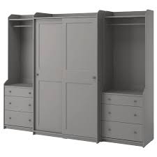 Hauga Wardrobe Combination Gray Ikea Sliding Wardrobe Doors Ikea Pax Corner Wardrobe