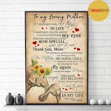 To my loving mother the most wonderful person in my life elephant poster -  Bassetshirt