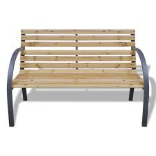 bancs d exterieur banc de jardin armature en metal et lattes en bois cdiscount jardin