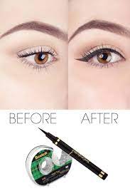 You can use a more simple liner look for work and add a wing to take you into the night. Liquid Eyeliner Tips Scotch Tape Tips To Perfect Your Liquid Eyeliner