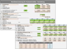 Jede kennzahl wird in diesem buch ausführlich erläutert. Excel Renditeberechnung Zur Vermietung Einer Ferienimmobile