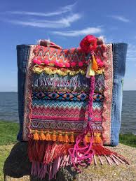 This Weather And Bag Brings You To Ibiza In Mind Bohemian Bags Hippie Bags Fabric Bags