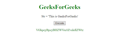 Javascript Encode Decode A String To Base64 Geeksforgeeks