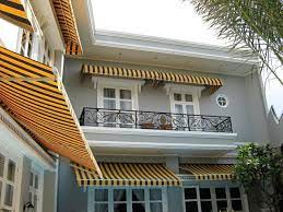 Kanopi Kain Dan Awning Gulung Warna Kuning Rumah Mewah Rumah Kanopi