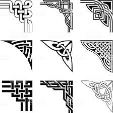 Set Of Ornamental Corners In Celtic Style Design Celtici Designs Celtici Celtico