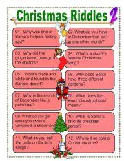 Becky striepe linens, like hand towels, don't need to be covered in santas or reindeer to feel chri. Christmas Riddles For Everyone Esl Worksheet By Dturner