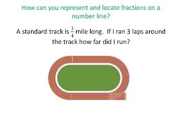 Sprint 1 lap around the track as fast as you can with a 1 minute rest time. How Can You Represent And Locate Fractions On A Number Line Ppt Download