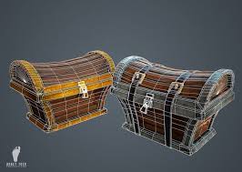 3d Treasure Wooden Chests Game Ready On Cubebrush Co Treasure Chest Wooden Chest Treasures