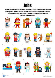 4 jobs vocabulary worksheets esl vault