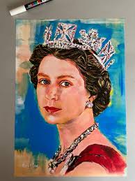 Queen Elizabeth II Original Portraitdruck