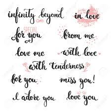 I love you is similar. Set Of Phrases About Love In Love I Adore You Miss You Royalty Free Cliparts Vectors And Stock Illustration Image 57233432