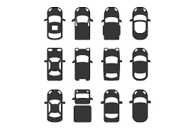 Car Top View Icons Set Car Top View Top View Car Set