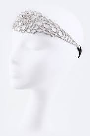 Crochet Diamond Headband This Stunning Two Inch Faux Clear Diamond Encrusted Headband Is The Perfect Hair Accessory For A 1920 S Vintag Accesorios Casquetes