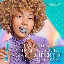 Blossom Iridescence Watermelon Flavored, Longlasting High Gloss, Glitter  Shimmer Sparkle Crystal Lip Gloss, 0.08 fl oz, Ombre Aqua, Aquamarine