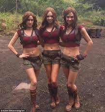 Maybe you would like to learn more about one of these? Karen Gillan With Her Jumanji Stunt Doubles Karen Gillan Karen Sheila Gillan Stunt Doubles