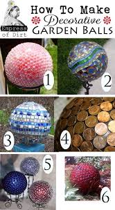 Use the toothpick to poke a small hole at the top of each carrot. How To Make Decorative Garden Art Balls Expert Tips Empress Of Dirt Garden Balls Bowling Ball Art Crafts