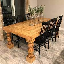 Genuine Hand Turned Extra Large Balustrade Coffee Table Legs Etsy Table Legs Rustic Kitchen Tables Coffee Table Legs
