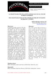 PDF) La desintegración del sueño americano en el cine de Martin Scorsese //  The disintegration of the American dream in Martin Scorsese´s cinema