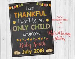 Maybe you would like to learn more about one of these? Thanksgiving Pregnancy Announcement Sign Red Morning Studios
