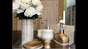 Dollar Tree Diy Glam Bathroom Accessories Youtube Diy Bathroom Decor Room Accessories Diy Dollar Tree Decor