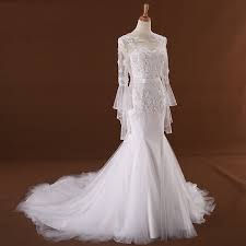 Even though mermaid and trumpet wedding dresses are often talked about together, they are not two names for the same wedding dress silhouette. Jancember Rsm66246 Sweetheart Neckline Style Spanish Long Sleeves Long Train Mermaid Trumpet Wedding Dresses Buy Long Mermaid Sweetheart Neckline Dress Spanish Wedding Dresses Trumpet Style Wedding Dress Product On Alibaba Com