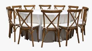 A smaller table is probably more than enough to accompany 12 chairs. Round Banquet Table With 12 Honey Brown Cross Back Kitchen Dining Room Table Hd Png Download Transparent Png Image Pngitem