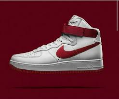 Red And White Af1 High Tops Nike Air Force Air Force 1 High Nike