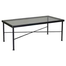 Benzara alluring glass top round coffee table. Sunset West Provence French Country Glass Top Black Metal Outdoor Coffee Table 41 W 50 W Kathy Kuo Home
