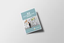 Download A3 Half Fold Brochure Mockup Free Mockup World Hq