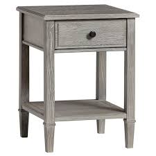 Get the best deals on wooden bedside tables with 1 drawer. Fairfax Gray Wash Wood 1 Drawer Bedside Table