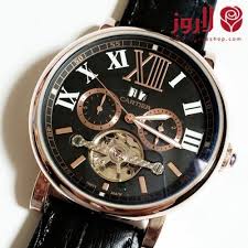 ساعة كارتير Cartier رجالي جلد اسود مع برونزي من لاروز اسواق التجارة السعودية Breitling Accessories Cartier